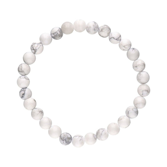 Pulsera de Howlita Blanca Bola Lisa