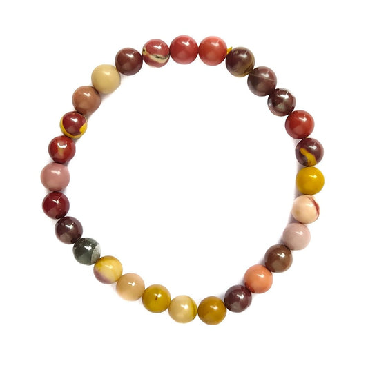Pulsera de Jaspe Mokaíta Bola Lisa