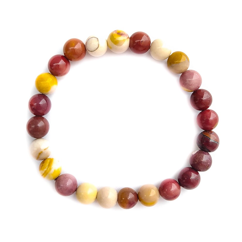Pulsera de Jaspe Mokaíta Bola Lisa
