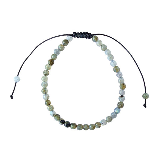 Pulsera de Labradorita con Nudo Corredizo