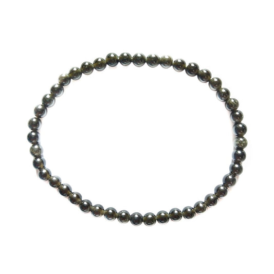 Pulsera de Obsidiana Dorada Bola Lisa