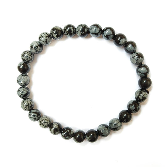 Pulsera de Obsidiana Nevada Bola Lisa