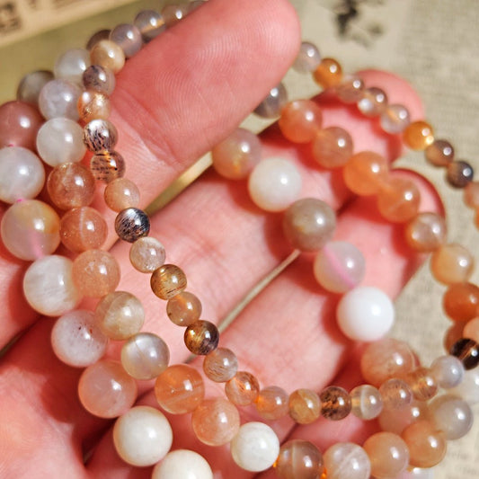 Pulsera de Piedra de Luna Multicolor