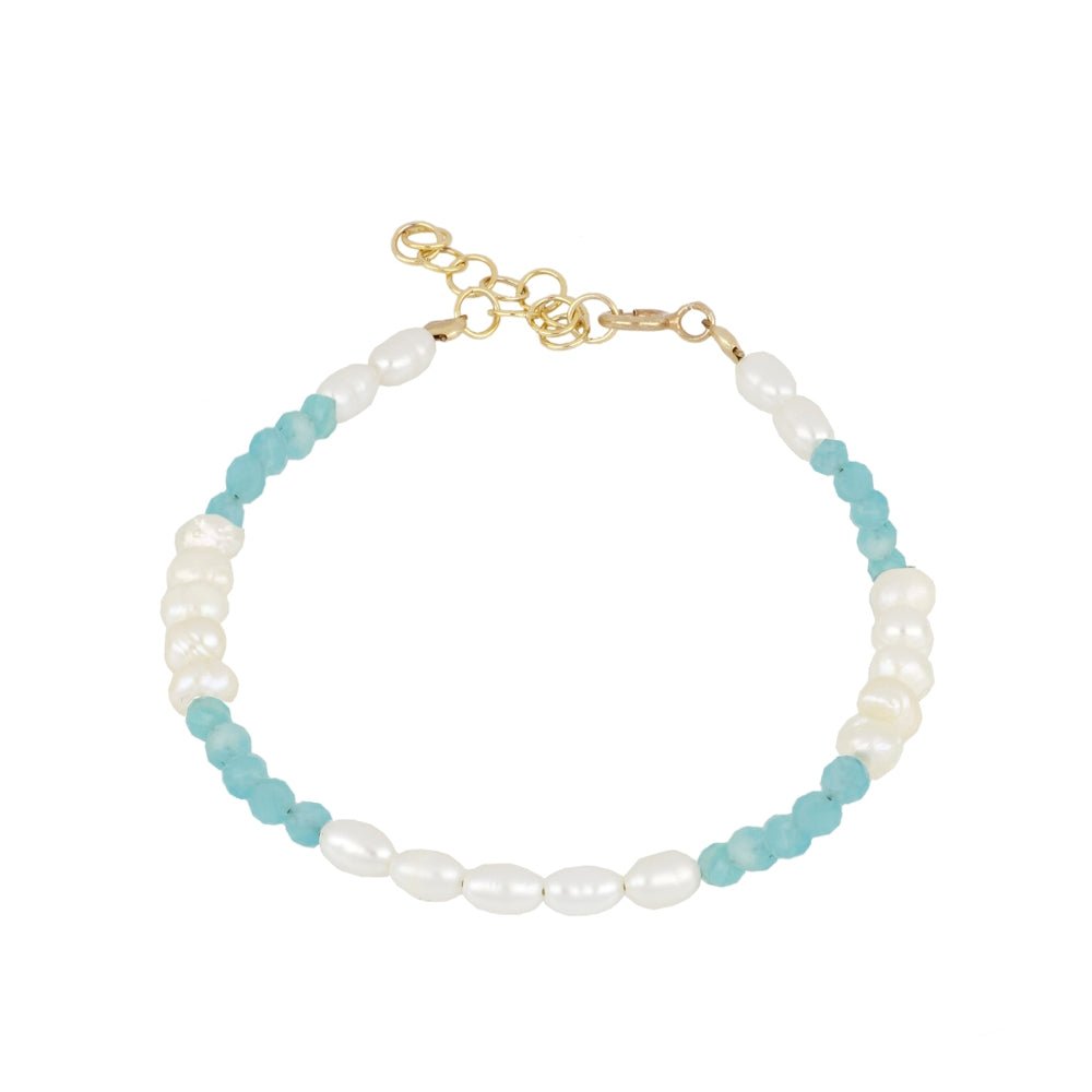 Pulsera 'Isolda' de Perlas y Amazonita