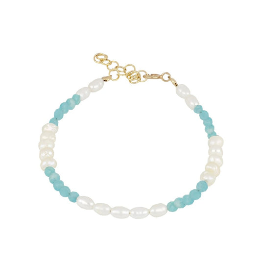 Pulsera 'Isolda' de Perlas y Amazonita