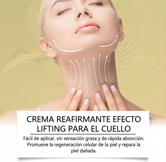 Sérum reafirmante de cuello y papada Innovagizmo con doble rodillo V-Shape para tratamiento de cuello y escote en casa.