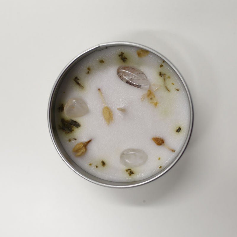 Vela 'Green Tree' - Balance Espiritual & Cuarzo Blanco - Sensaido
