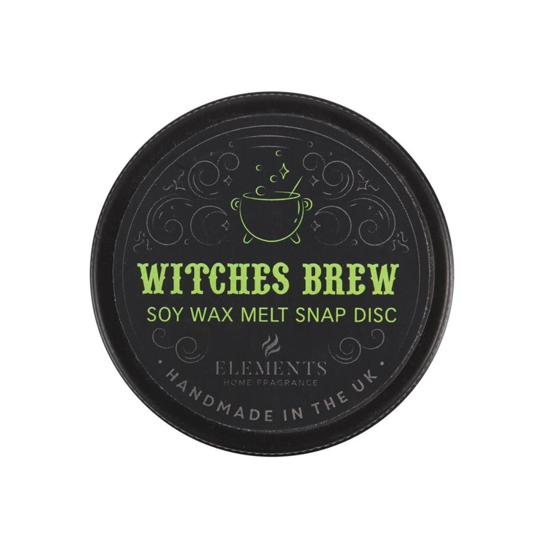 Vela de cera Witches Brew de Mystical Tienda con aroma místico y oscuro, en forma de cera para quemar y aromatizar espacios.