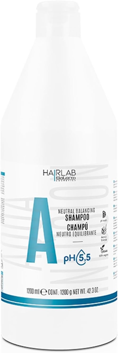 SALERM - Champú Neutro Dermoprotector - Hair Lab Neutral Balancing - 1200 ml - pH Neutro - para Todo Tipo de Cabellos - con VItaminas B y C - Hidrata y Cuida el Cuero Cabelludo - Anti Encrespamiento