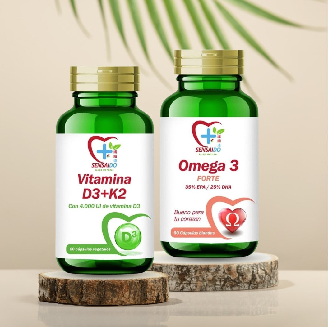 Paquete de productos Sensaido para la menopausia, con cápsulas y suplementos para aliviar síntomas de la menopausia.