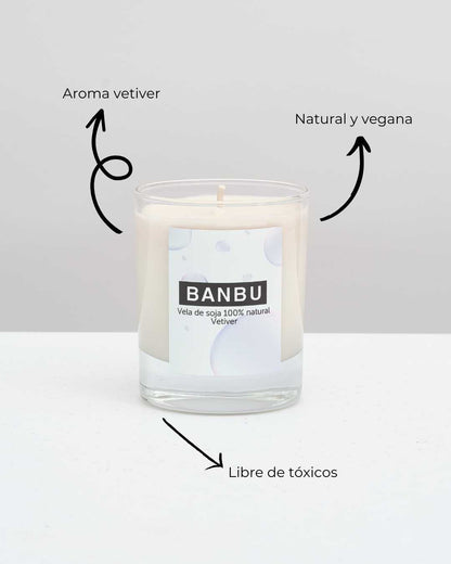 Vela de Soja Natural Aroma Vetiver