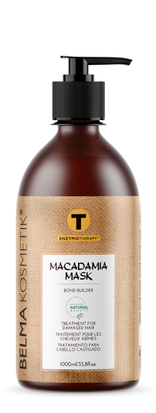 Kit de cuidado en casa XARODIST Belma kosmetik con champú, mascarilla y serum de aceite de macadamia para cabello saludable.