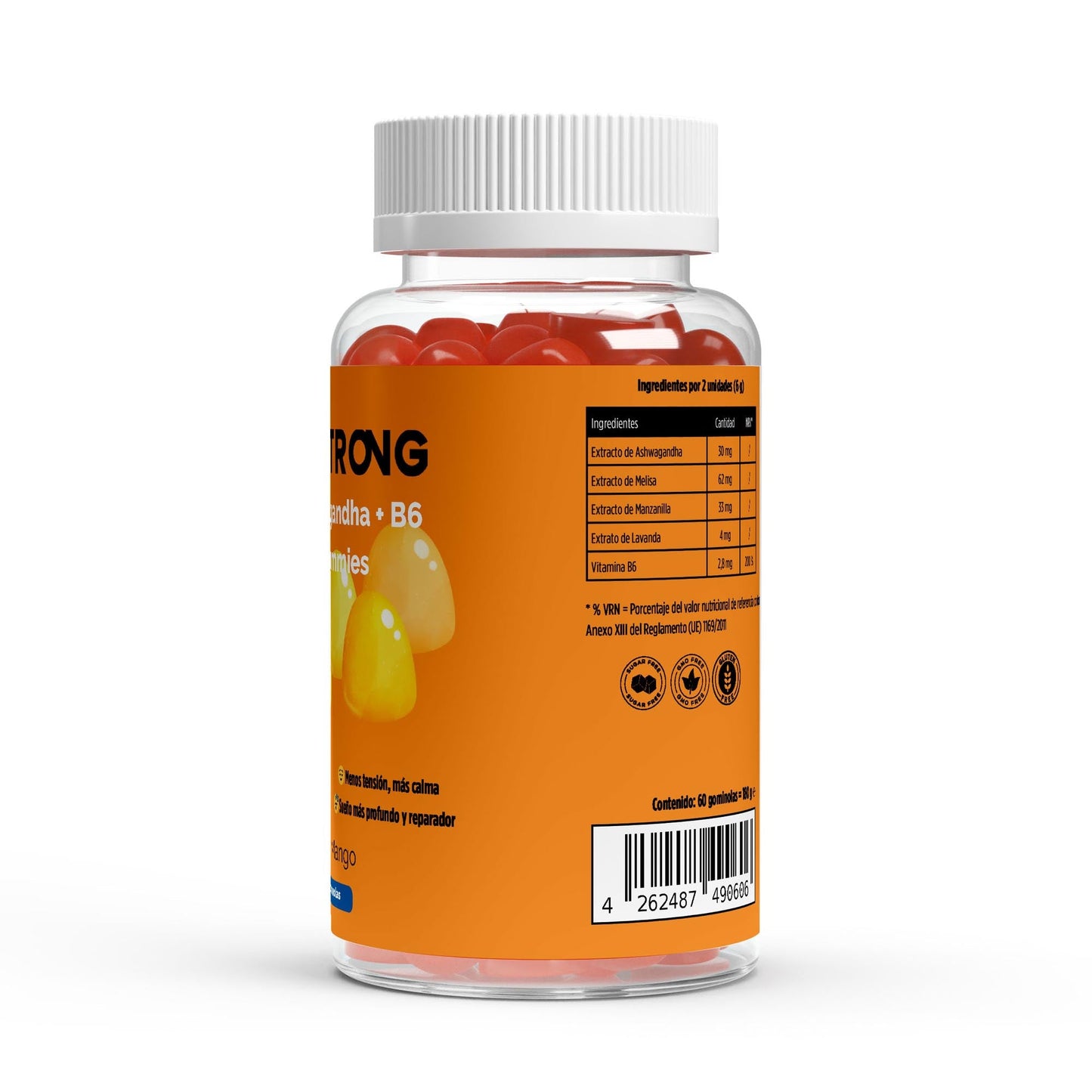 Gominolas Ashwagandha + Vitamina B6 • Calma Natural • Sueño Reparador • Estrés bajo control