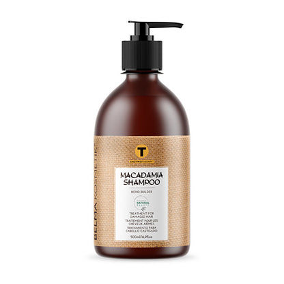 Kit de cuidado capilar XARODIST Belma Kosmetik Macadamia con champú y tratamiento de 500 ml para mantenimiento en casa.