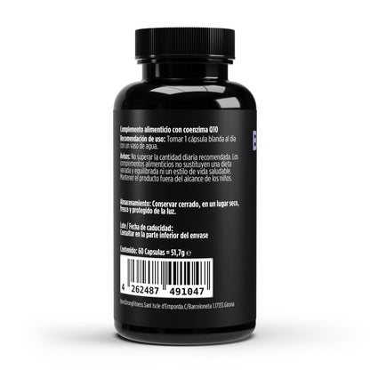 Suplemento de coenzima Q10 de BORNSTRONG FITNESS, energía celular y salud del corazón en cápsulas.