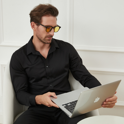 Gafas diarias Galileo de Warblue, con diseño moderno y ajustable, ideales para equilibrio visual y comodidad diaria.