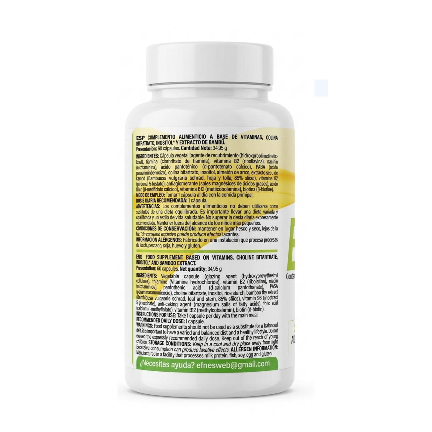 Complejo B 50 Metilada Con metilfolato forma activa ácido fólico (Complejo de Vitaminas B reforzado con inositol)