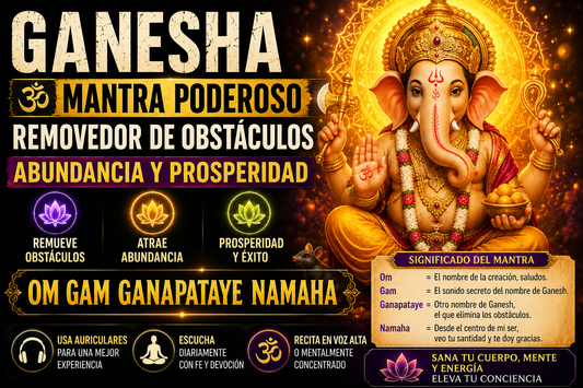 GANESHA - MANTRA PODEROSO REMOVEDOR DE OBSTACULOS - ABUNDANCIA Y PROSPERIDAD
