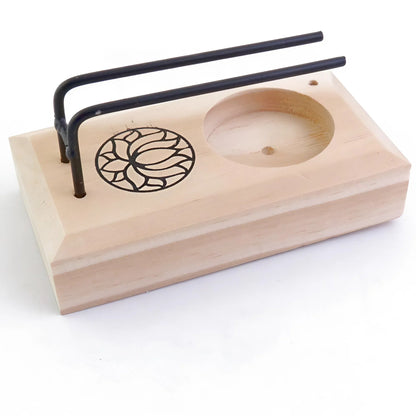 Incensario de soporte para quemador de Palo Santo y sahumerio, diseño elegante de la marca Mystical Tienda.