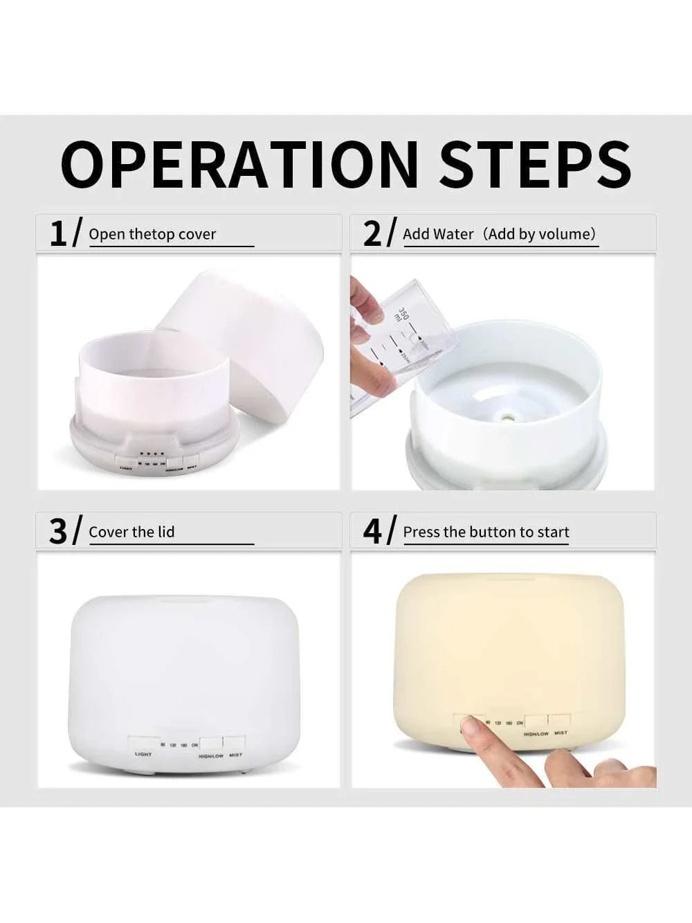 Humidificador con Control Remoto para Aromaterapia