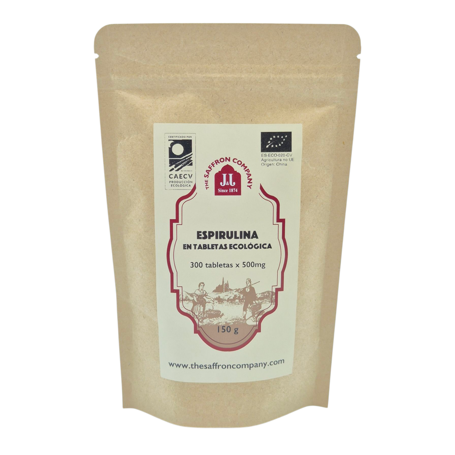 Espirulina Ecológica en Tabletas 300 tabletas – Superalimento diario de proteína vegetal y energía natural