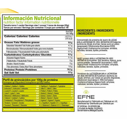 Proteína Whey Chocolate EFNE – Sabor clásico y potente