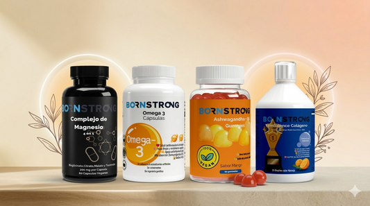 Paquete FemBalance y Vitality de BORNSTRONG FITNESS, complementos para el bienestar femenino y la energía diaria.