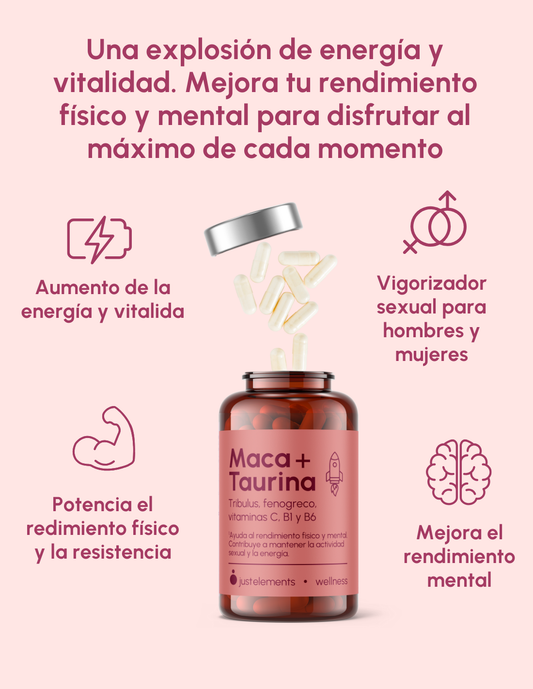 Maca y Taurina - Rendimiento físico, sexual y vitalidad
