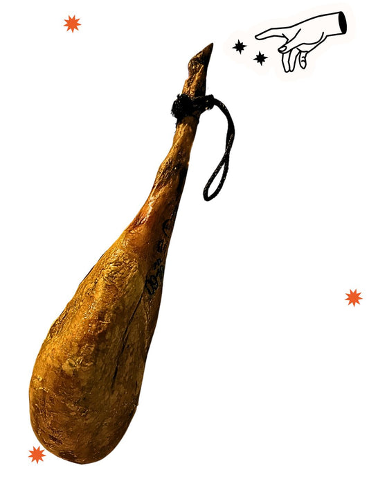 Jamón Monjamón Pasión +50 meses, corte en lonchas finas, con textura y color característicos, de la marca Monjamón y Más.