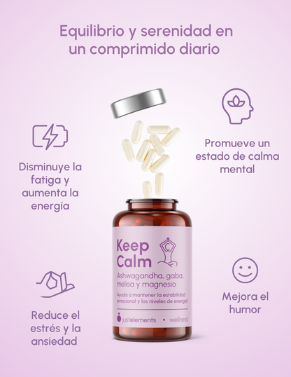 Keep Calm - Ashwagandha + Magnesio, Melisa y Gaba