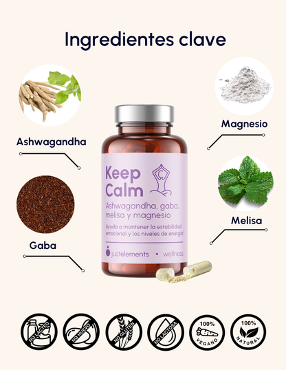 Keep Calm - Ashwagandha + Magnesio, Melisa y Gaba
