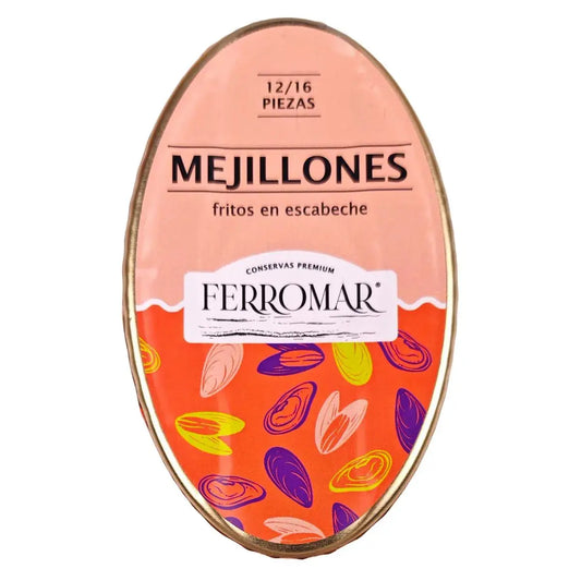 Mejillones en escabeche 12/16 Pzas Conservas FERROMAR - Sensaido