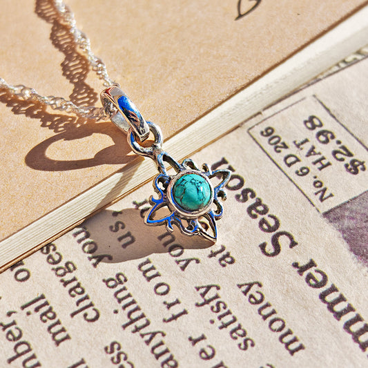 Colgante Nudo de Bruja 'Mini' Howlita en Plata de Ley 925