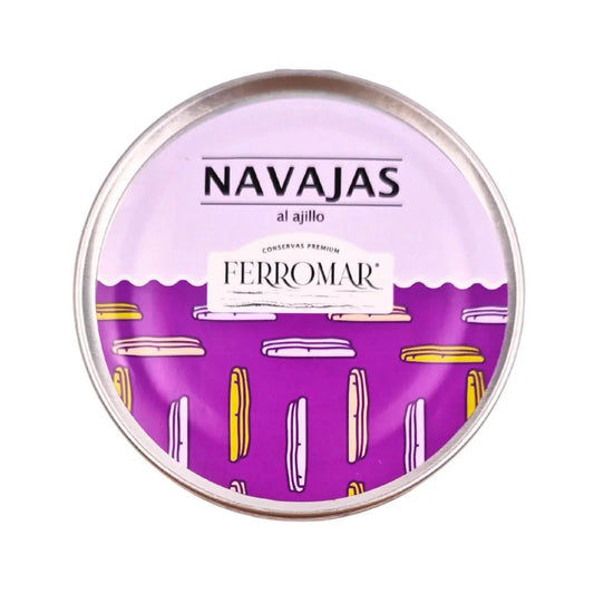 Navajas con ajo y Guindilla Conservas FerroMar - Sensaido