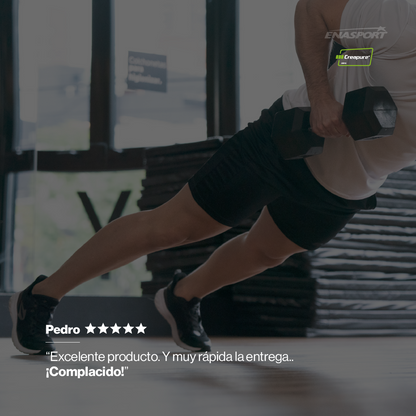 Creatina monohidrato Creapure® en envase individual de la marca Enasport, suplemento para mejorar el rendimiento deportivo.