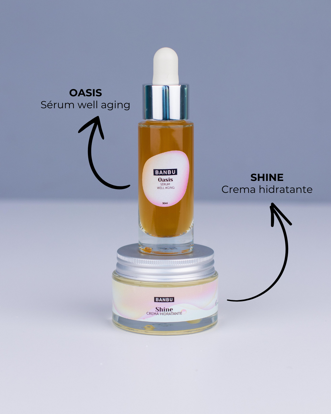 Pack facial básico ecológico de BANBU para piel seca, incluye productos para una rutina de cuidado facial sencilla y natural.
