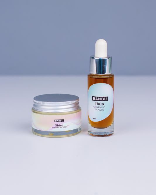 Pack facial básico BANBU para piel mixta y grasa, incluye productos ecológicos para una rutina facial efectiva y natural.