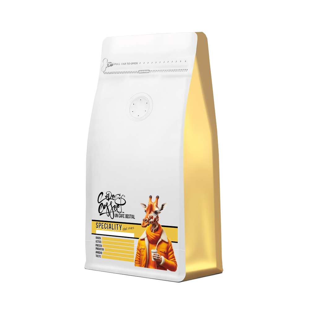 Café de especialidad Kenia Masai AA de Ceres Coffee, granos de café con clasificación SCA 85.5, de color y textura en la imagen