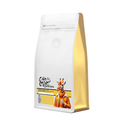 Café de especialidad Kenia Masai AA de Ceres Coffee, granos de café con clasificación SCA 85.5, de color y textura en la imagen