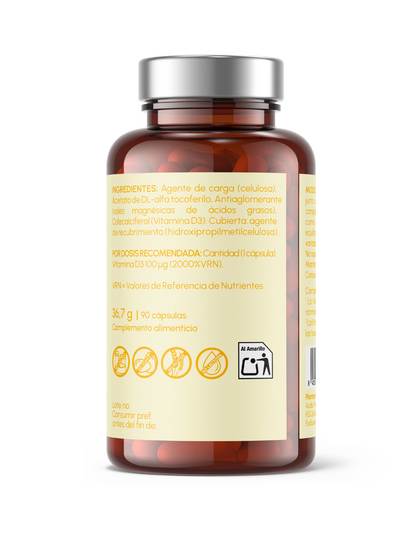 Vitamina D3 4000 UI - Refuerza tus huesos, defensas y articulaciones