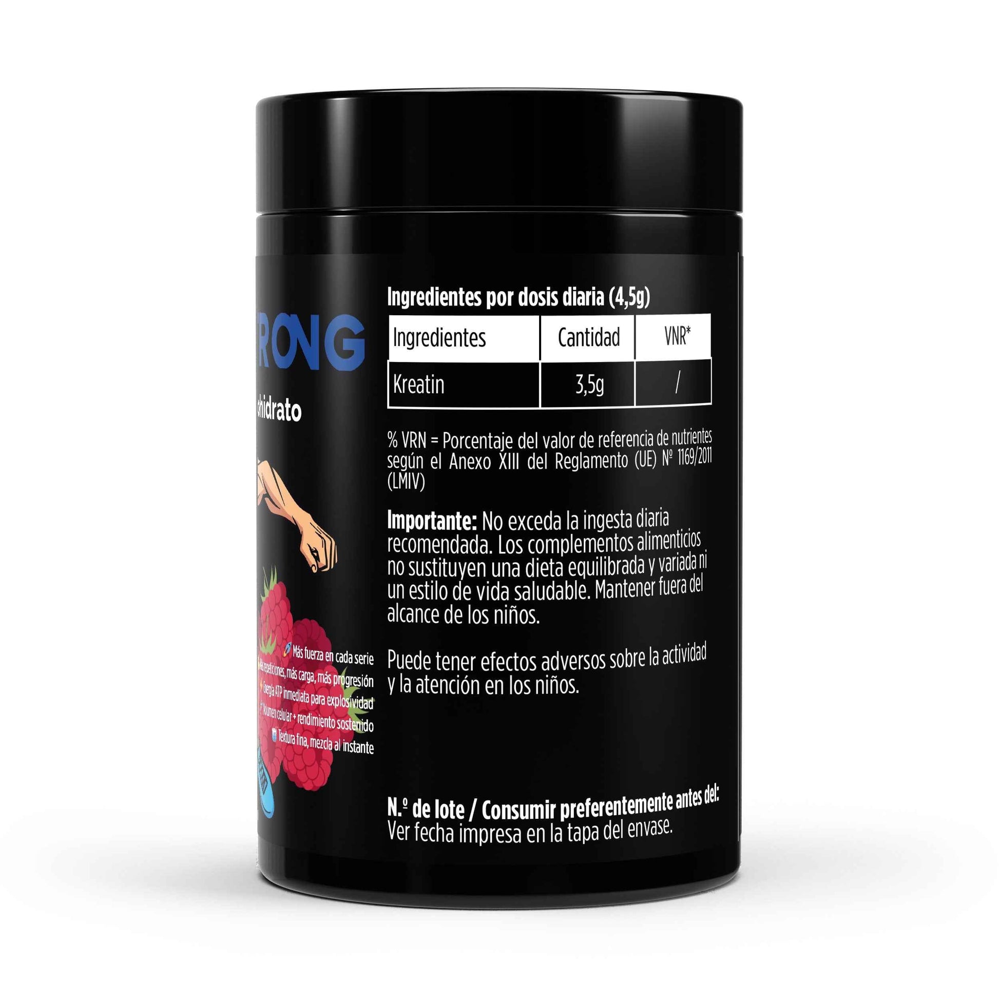 Creatina Monohidrato Frambuesa - 500g - Sensaido