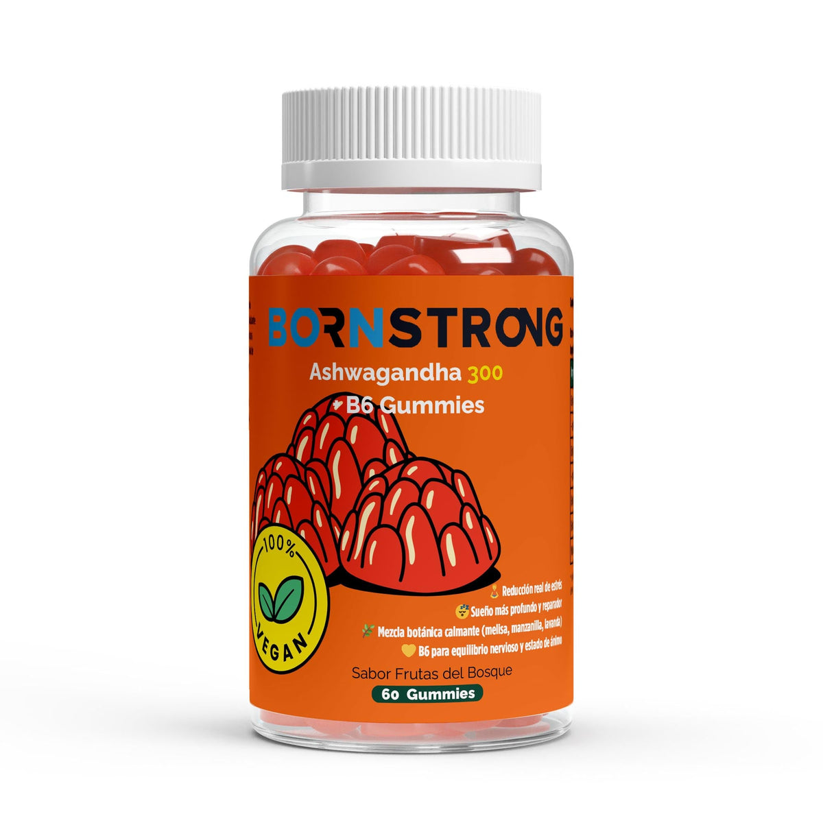 Gominolas Premium de Ashwagandha 300 + Vitamina B6 | 60 unidades