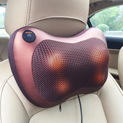 Almohada de masaje innovagizmo.com, con superficie acolchada y áreas de masaje para aliviar tensión en cuello y espalda.