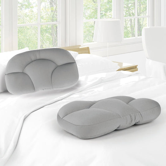 Almohada nube de microperlas de innovagizmo, suave y cómoda para un descanso relajante en color blanco.
