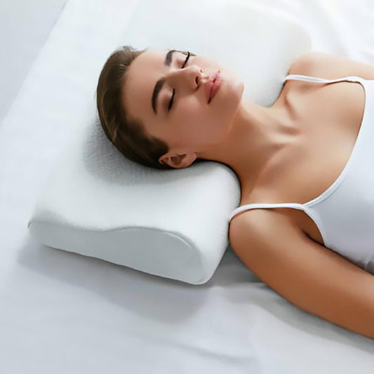 Almohada viscoelástica de la marca innovagizmo, diseñada para mayor comodidad y soporte en el descanso.