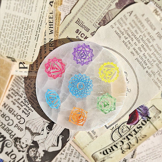 Altar de Selenita de los 7 Chakras