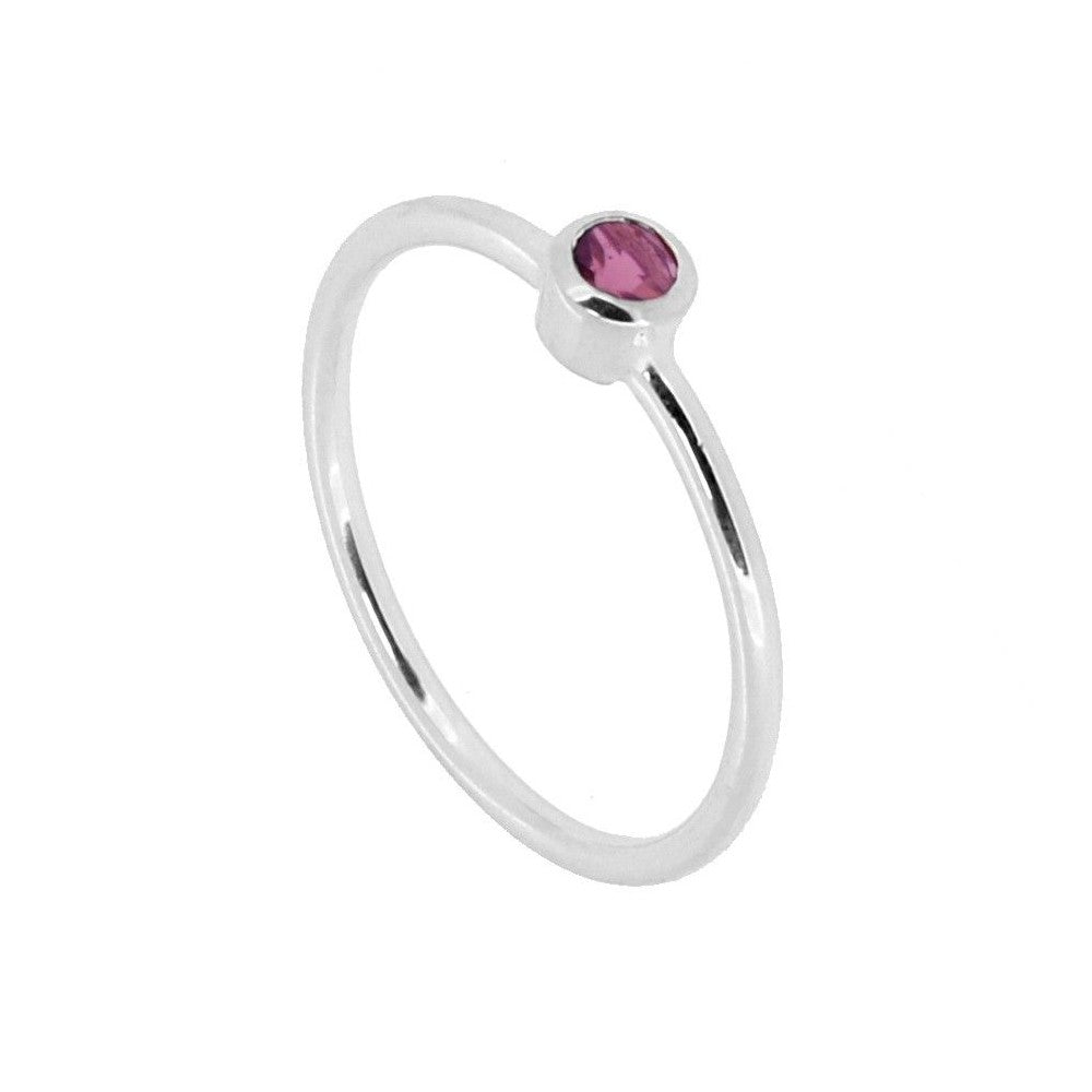 Anillo 'Alexandra' de Turmalina Rosa - Plata de Ley 925