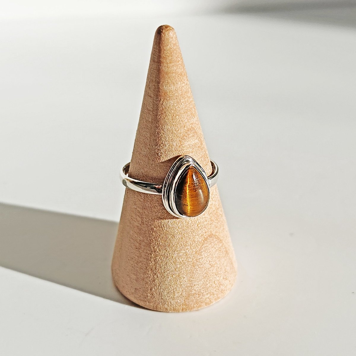 Anillo 'Anahi' de Ojo de Tigre - Plata de Ley