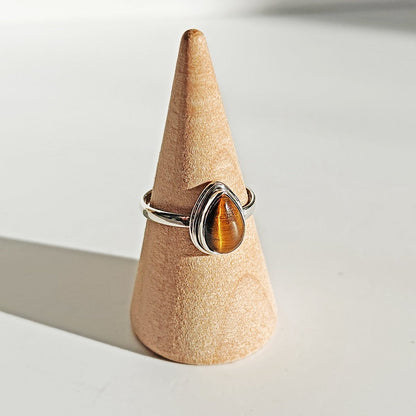 Anillo 'Anahi' de Ojo de Tigre - Plata de Ley