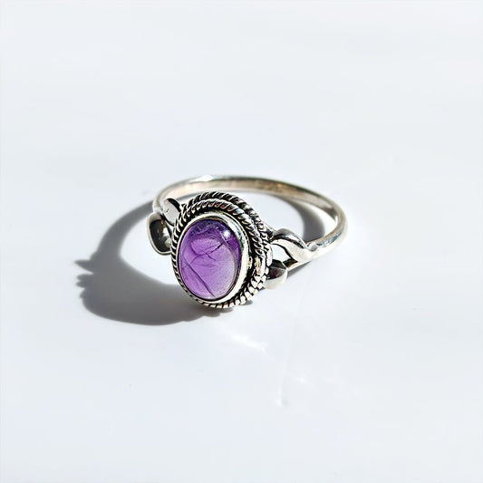 Anillo 'Idun' de Amatista - Plata de Ley